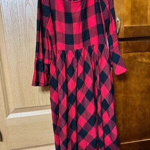 GAP Red and Black Checkered Kids Dress